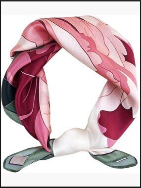 21x21 inch 100% Mulberry Silk Square Scarf Bandana Lightweight Versatile Hair
